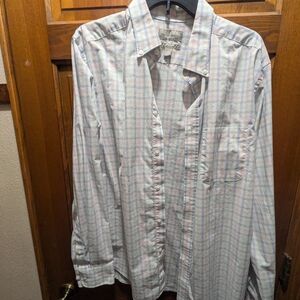 Falls Creek Men's Light Plaid Button-Down Shirt